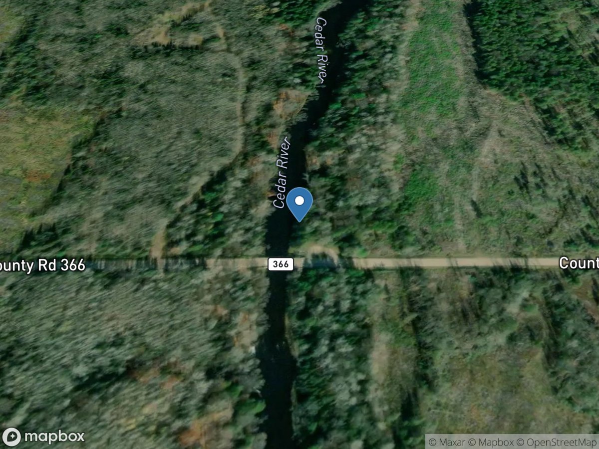 Cedar River at County Road 366 near Cedar River, MI location