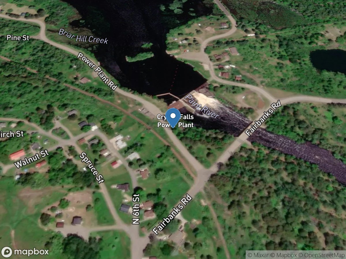 Paint River at Crystal Falls, MI location