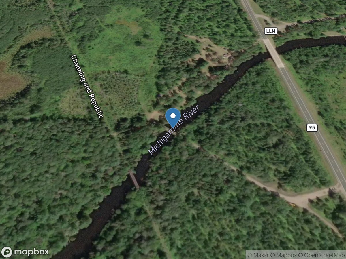 Michigamme River near Witch Lake, MI location