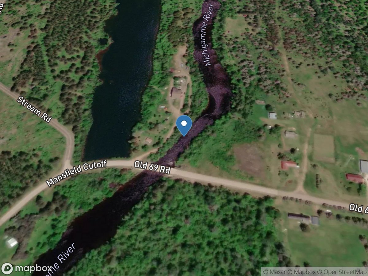 Michigamme River near Crystal Falls, MI location