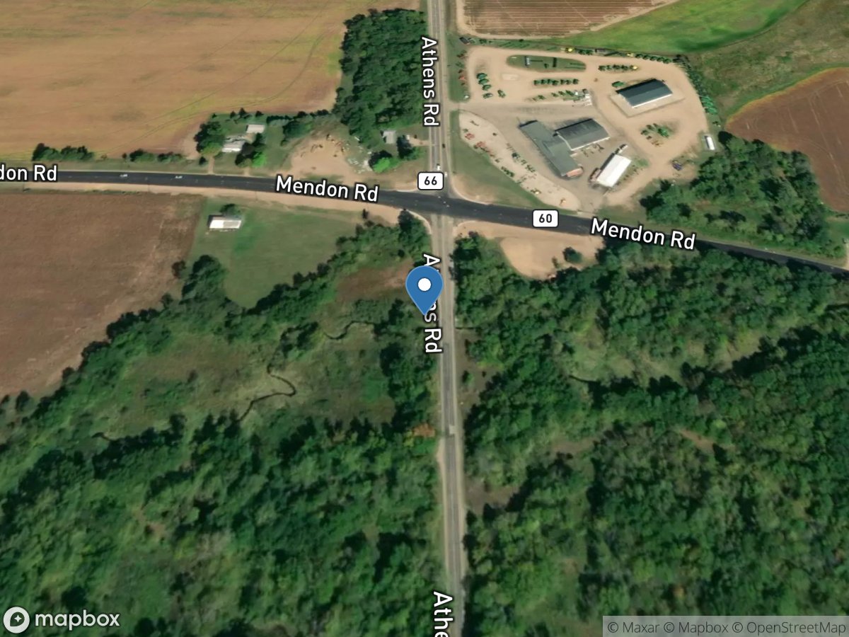 Spencer Creek at Athens Road near Union City, MI location