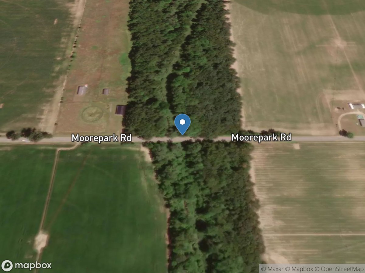 Trib to Portage River at Moore Pk Road near Parkville, MI location