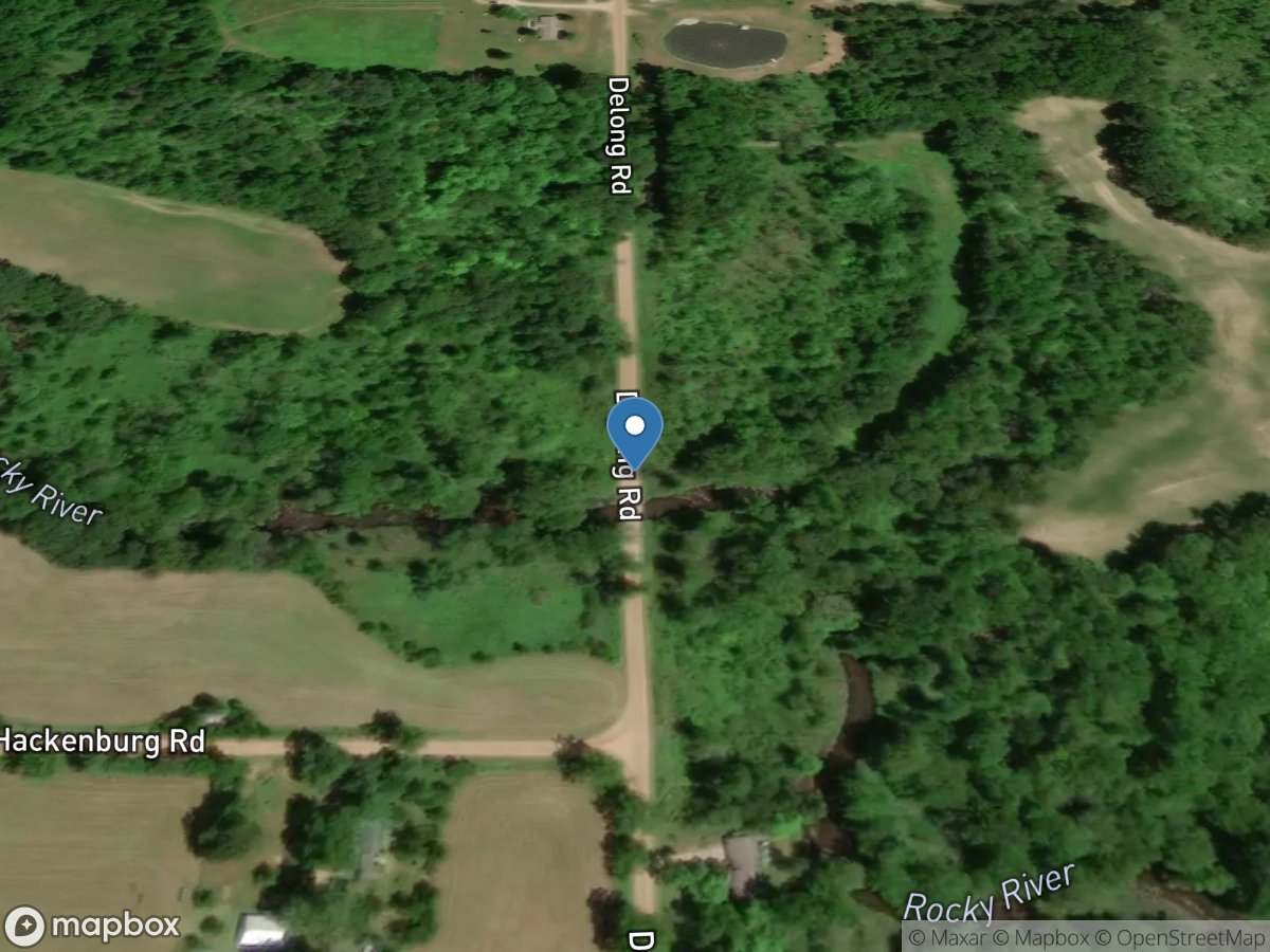 Rocky River at DE Long Road near Flowerfield, MI location