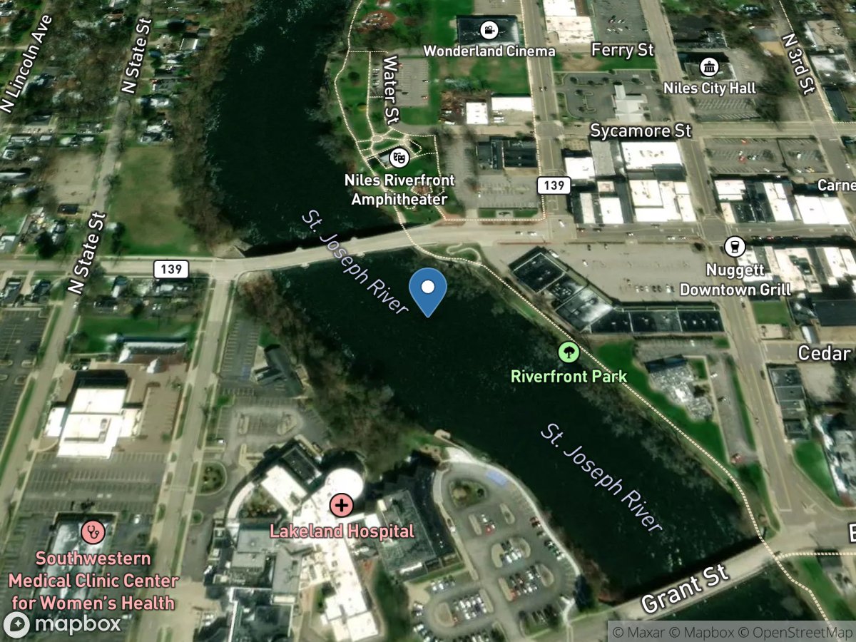 St. Joseph River at Niles, MI location