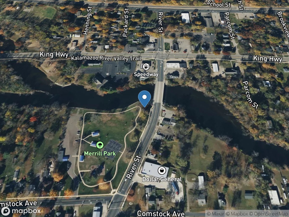 Kalamazoo River at Comstock, MI location