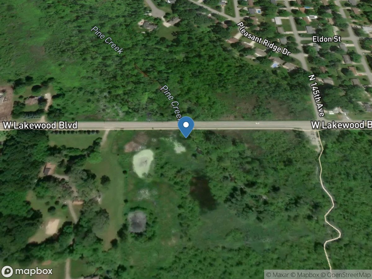 Pine Creek at Lakewood Boulevard near Tasmas Corners, MI location