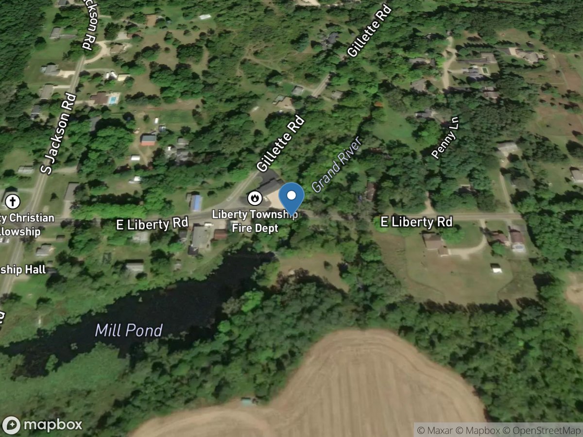 Grand River at Liberty Road at Liberty, MI location