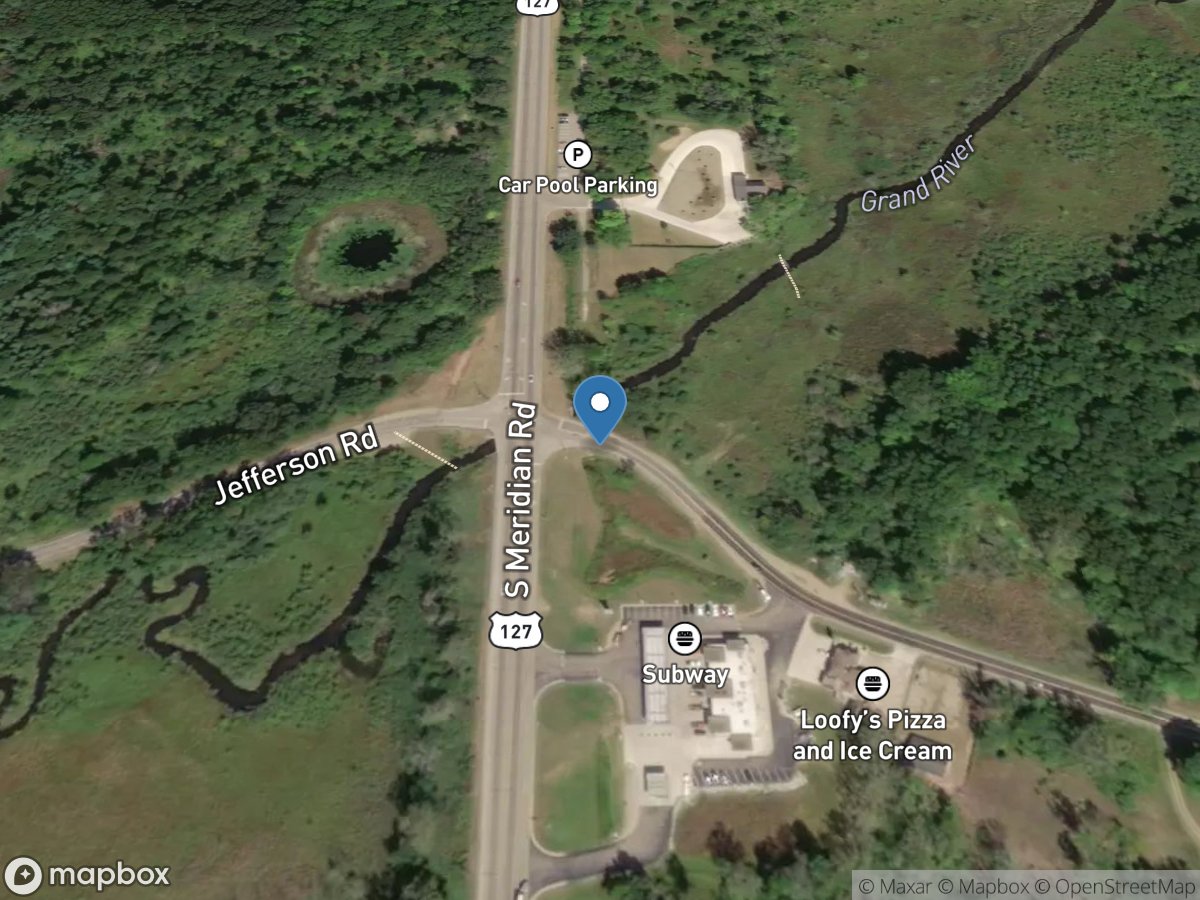 Grand River at Jefferson Road near Clarklake, MI location