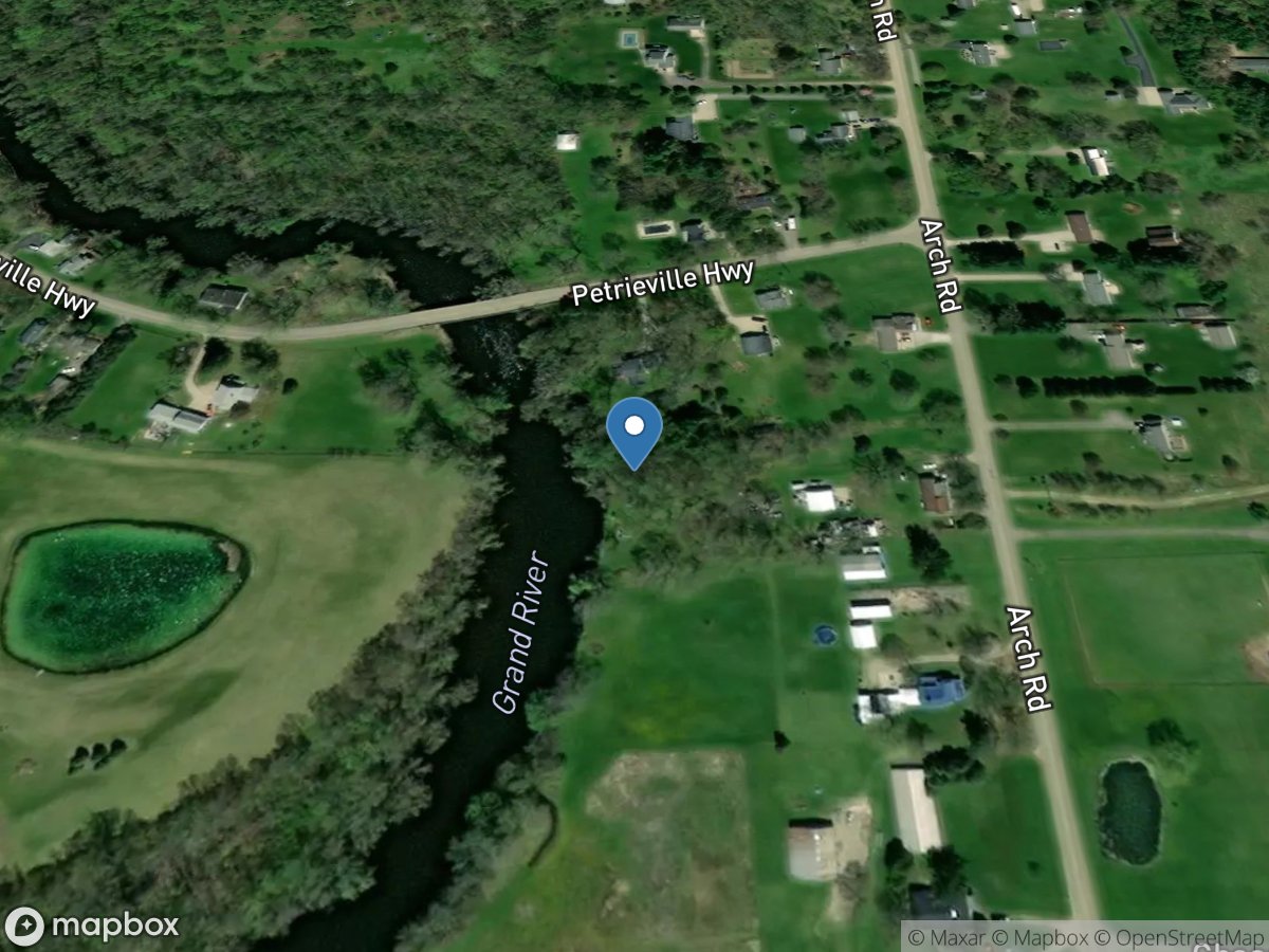 Grand River near Eaton Rapids, MI location