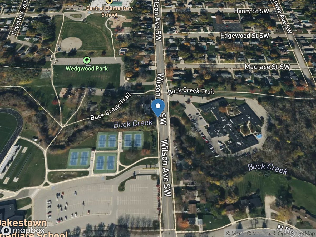 Buck Creek at Wilson Avenue at Grandville, MI location