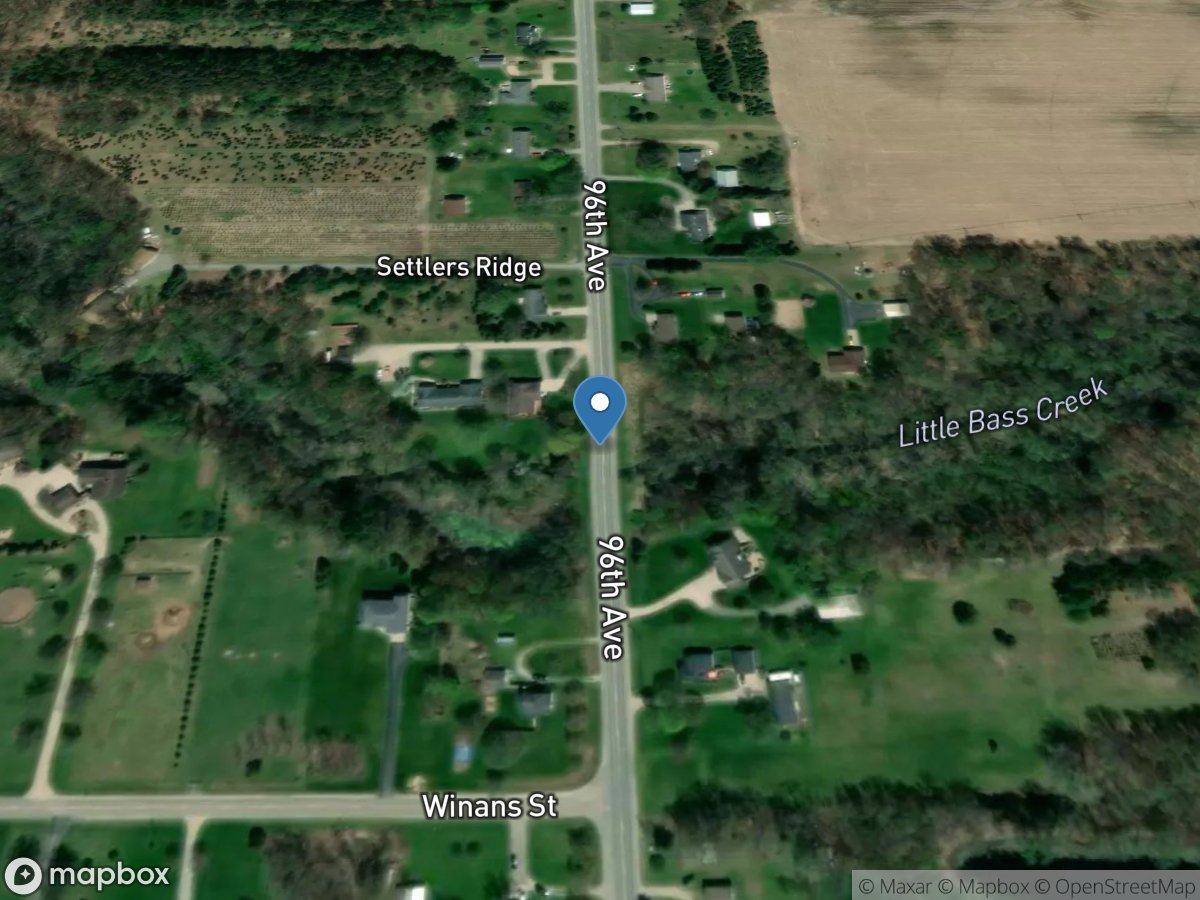 Little Bass Creek at 96th Avenue near Allendale, MI location