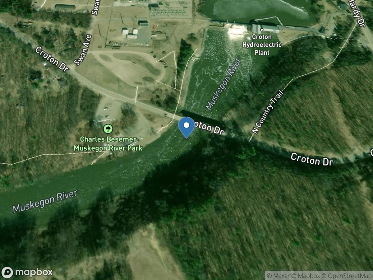 Muskegon River near Croton, MI location