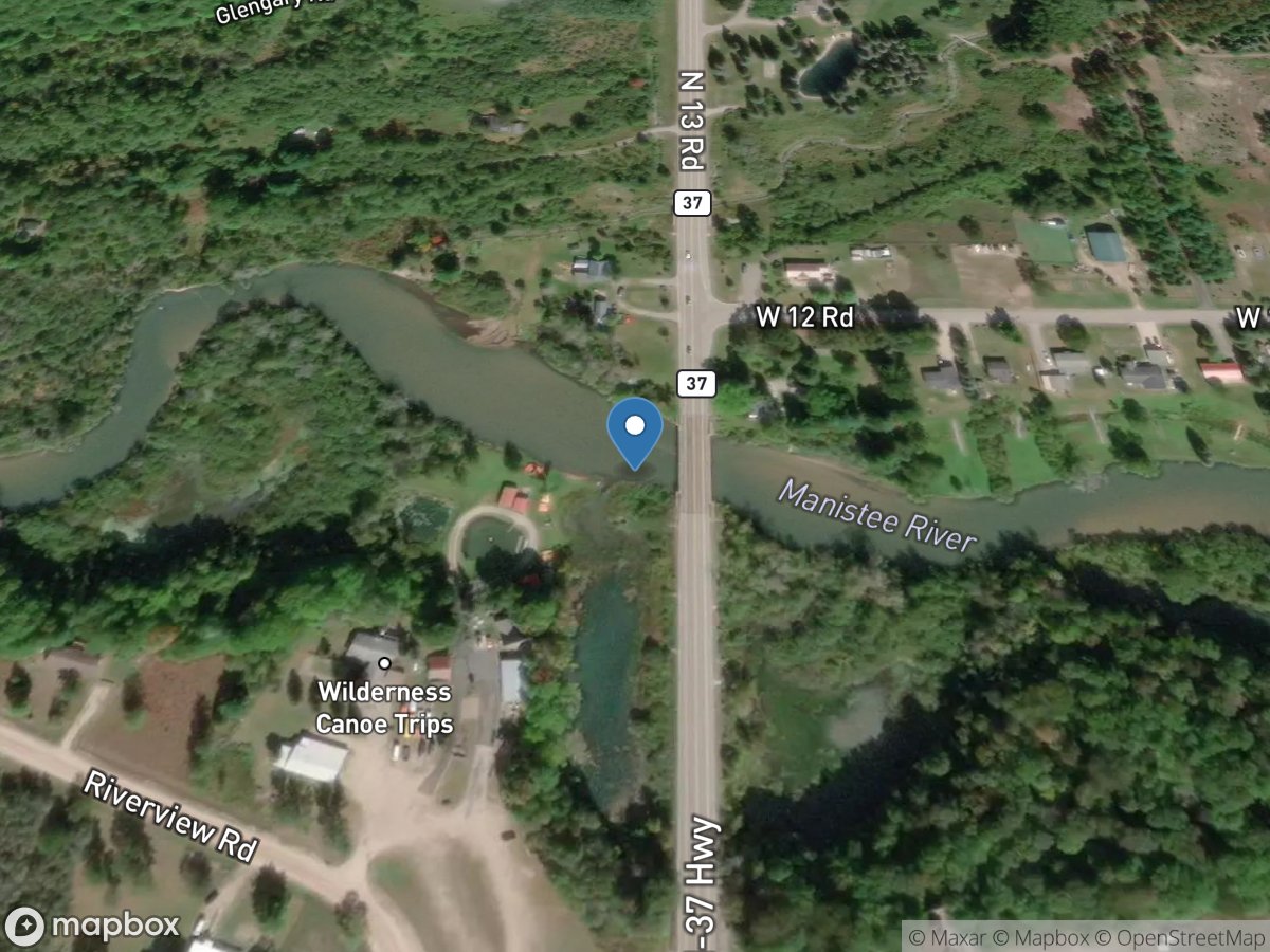 Manistee River near Sherman, MI location