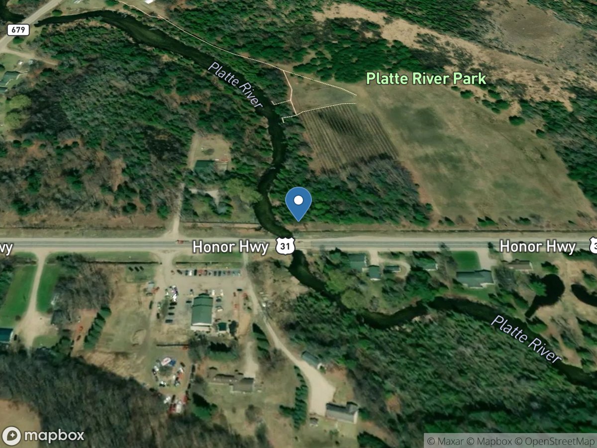 Platte River at Honor, MI location