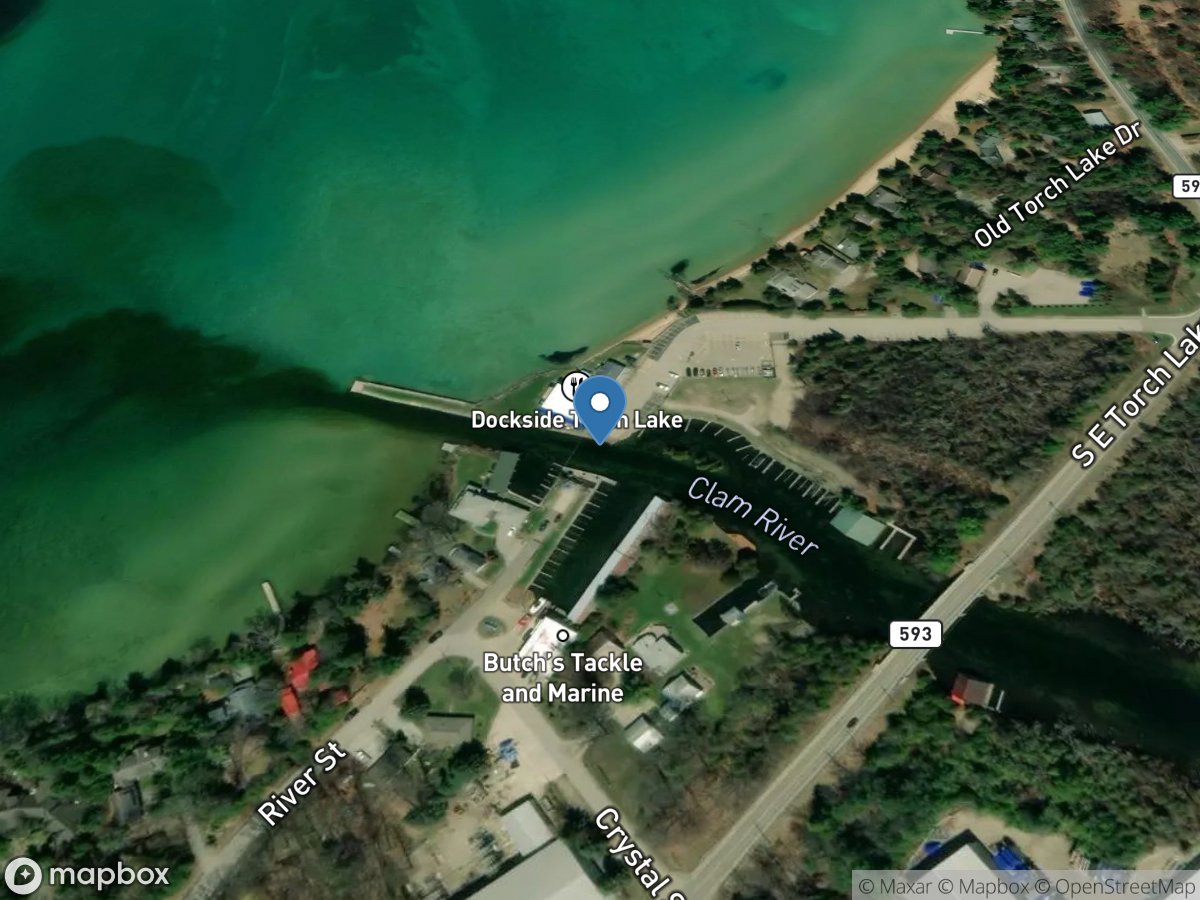 Clam Lake Outlet to Torch Lake near Alden,MI location