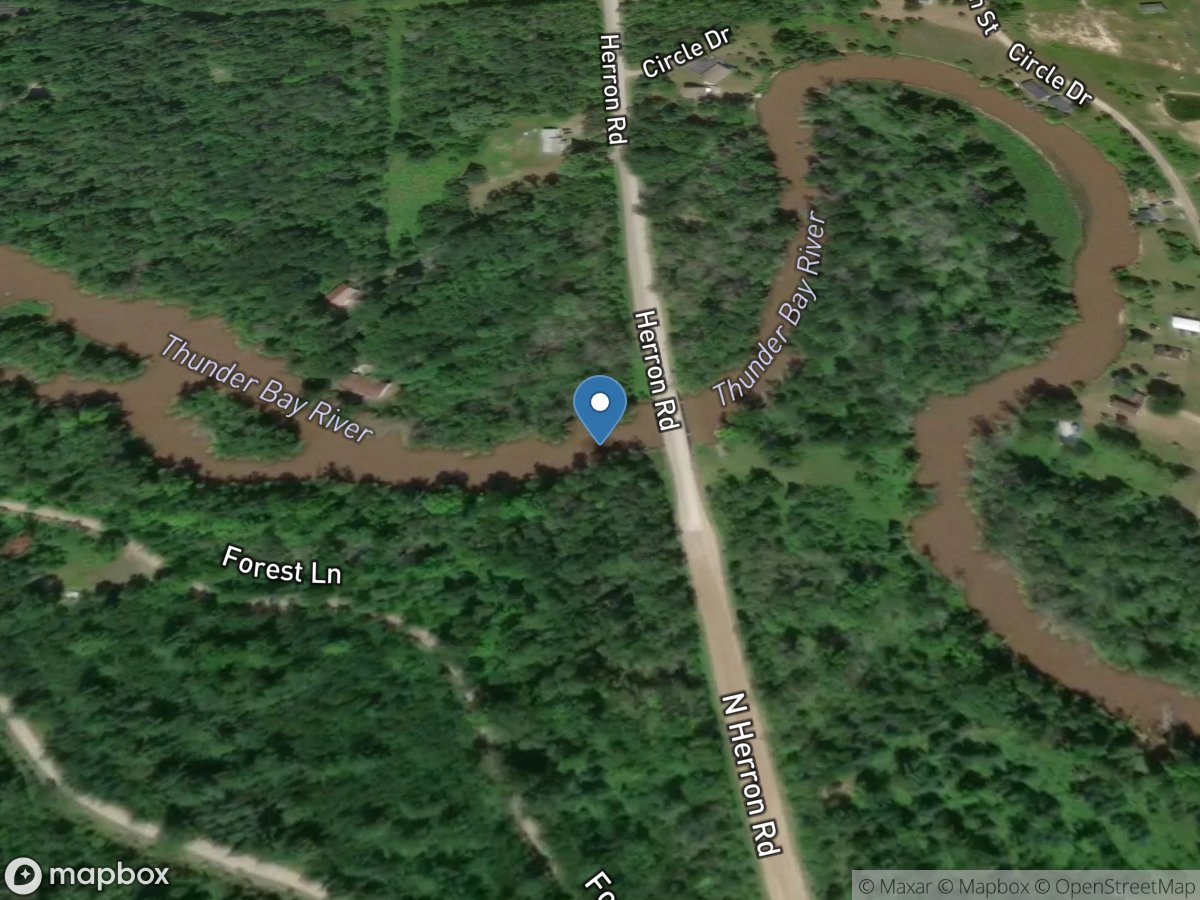 Thunder Bay River at Herron Road near Bolton, MI location