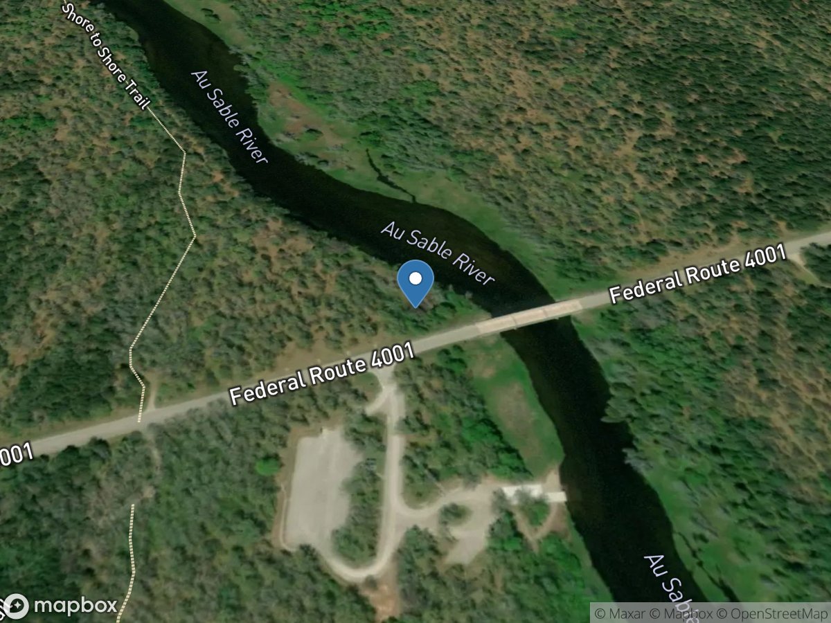 Au Sable River near Mc Kinley, MI location