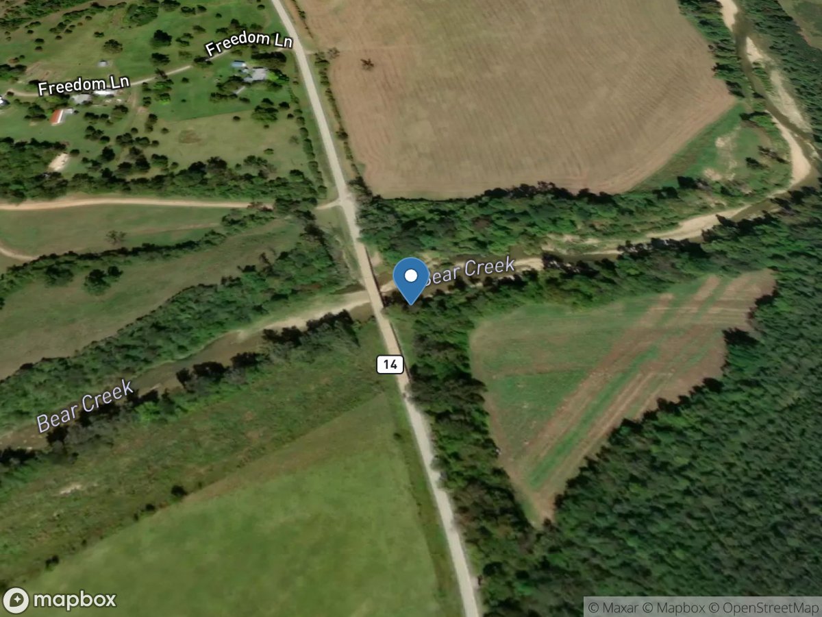 Bear Creek near Omaha, AR location