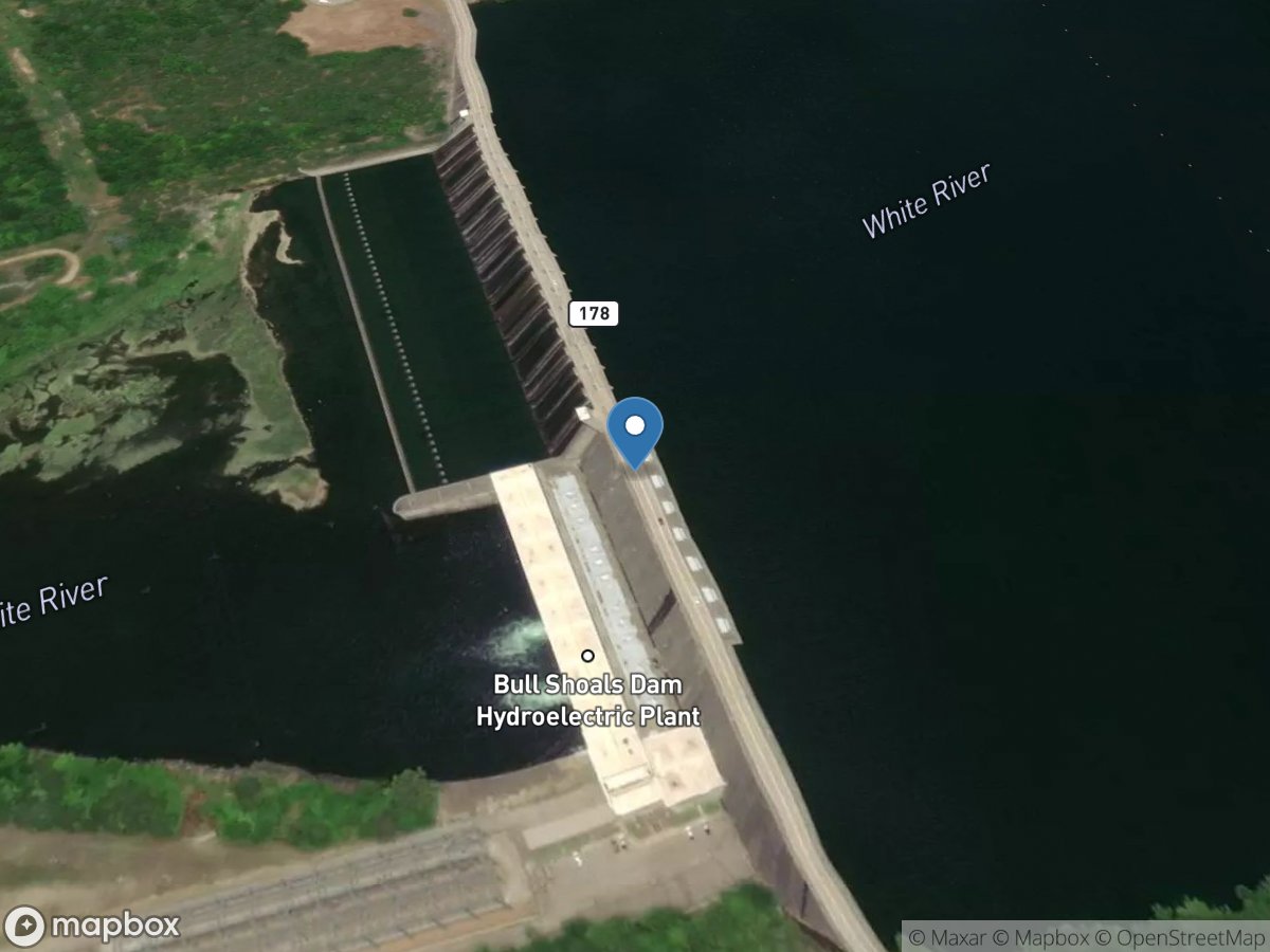 White River inside Bull Shoals Dam near Flippin, AR location