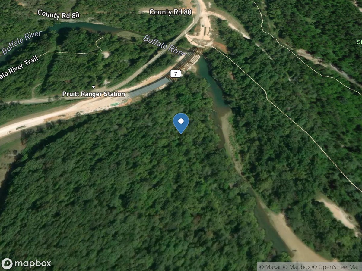 Buffalo River at Pruitt, AR location