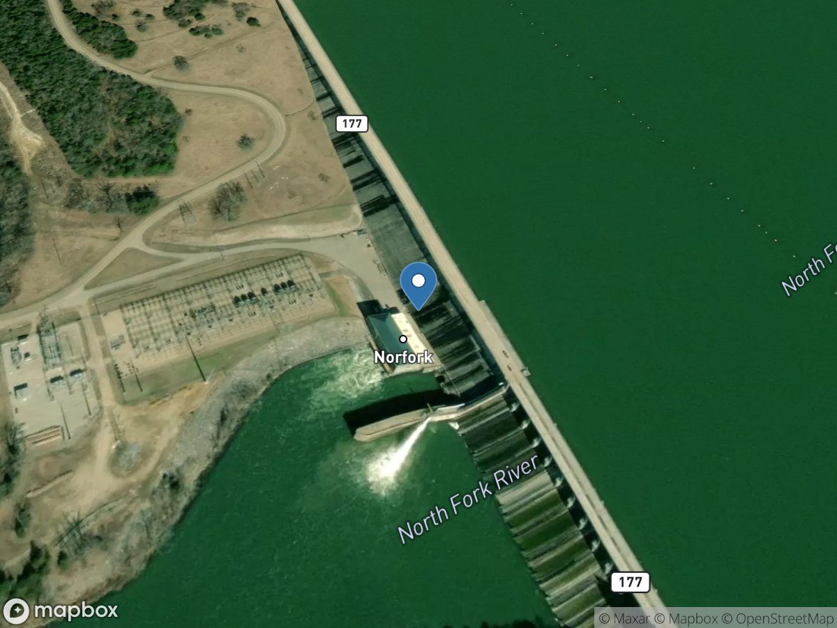 North Fork Riv US of Dry Creek bl Norfork Dam, AR location