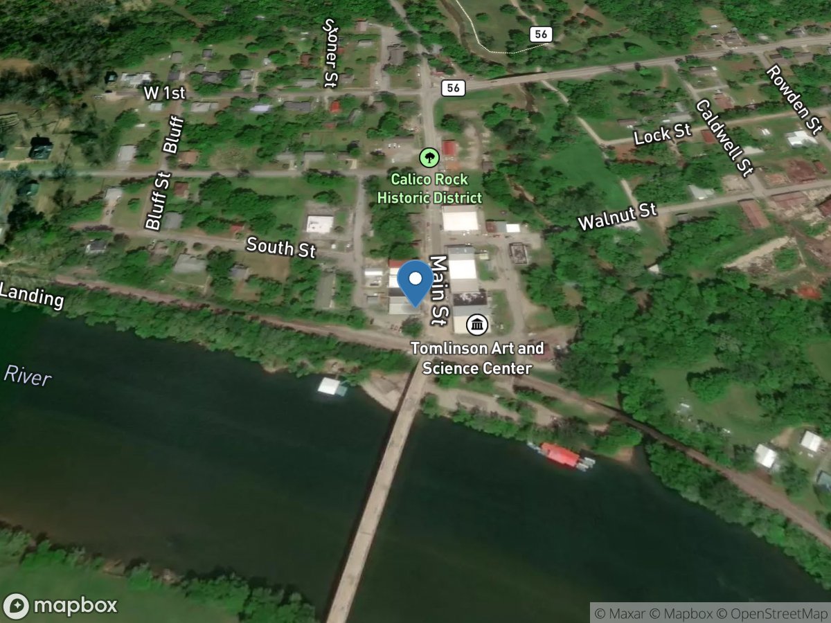 White River at Calico Rock, AR location