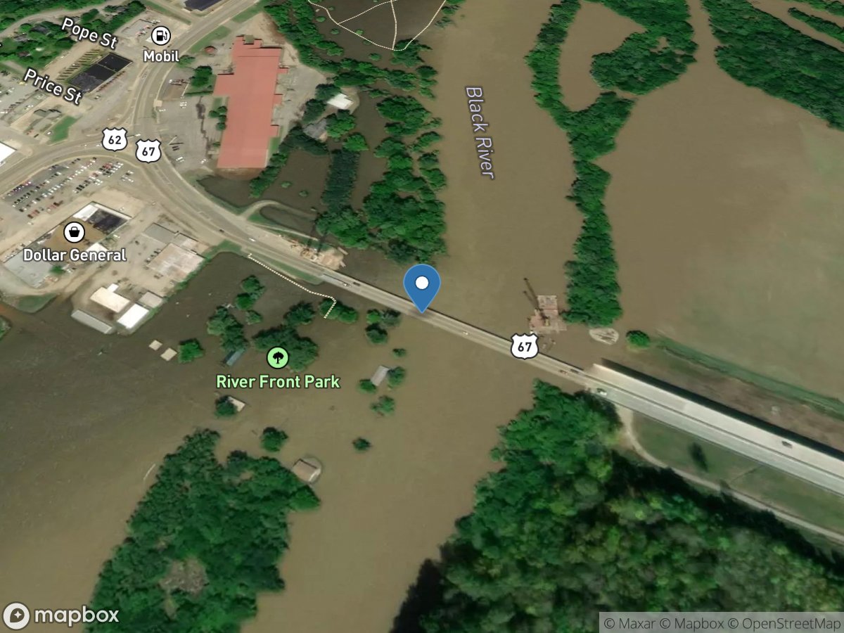 Black River at Pocahontas, AR location