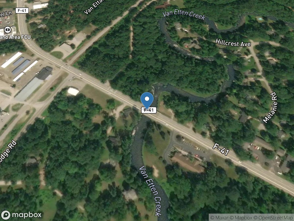 Van Etten Creek at Highway F-41 at Oscoda, MI location