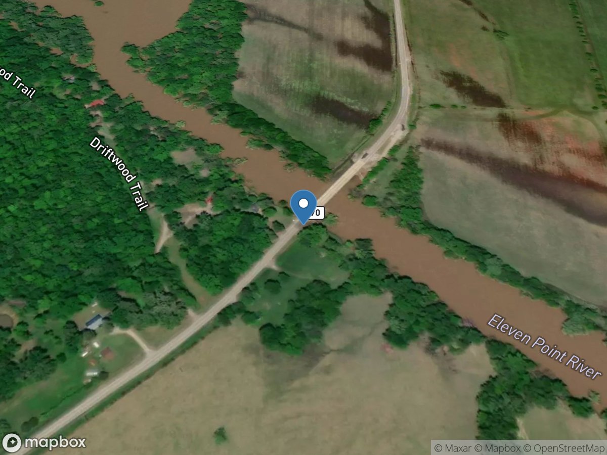 Eleven Point River near Ravenden Springs, AR location