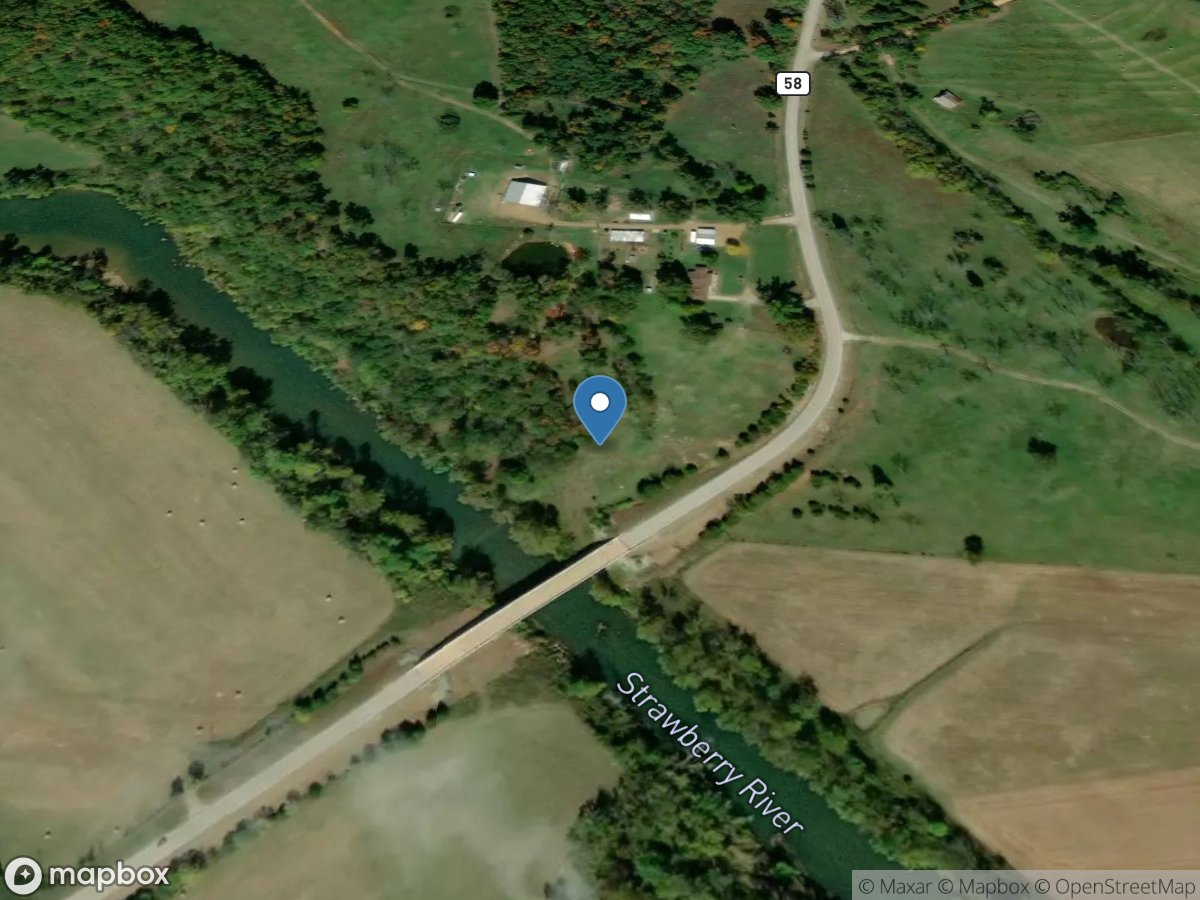 Strawberry River near Poughkeepsie, AR location