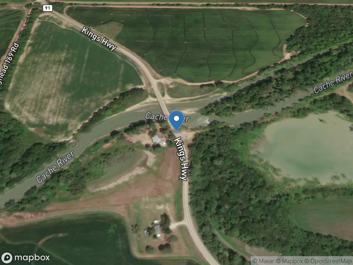 Cache River at Egypt, AR location