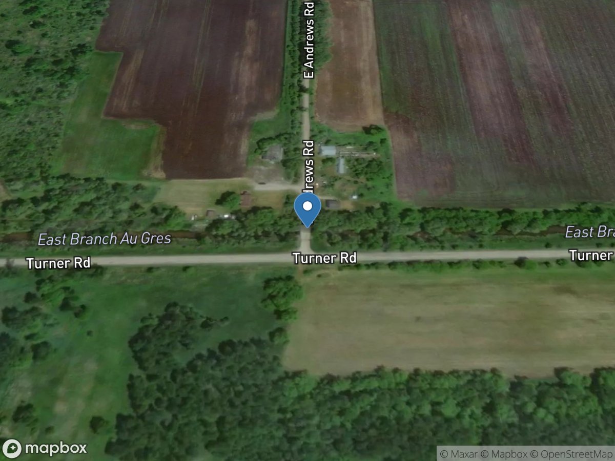 E Branch AU GRES River At East ANDREWS Road Near ALABASTER, MI location