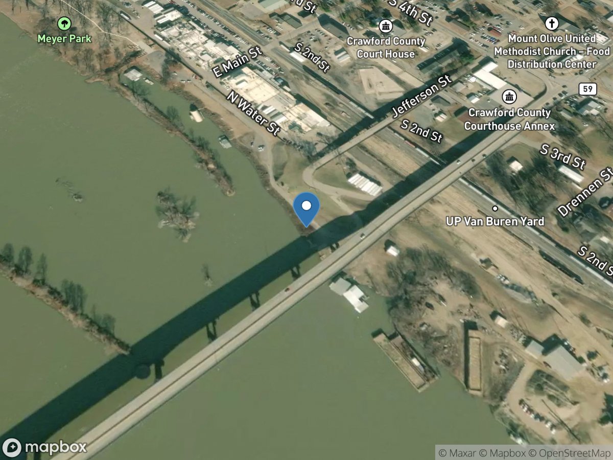 AR River at Van Buren, AR location