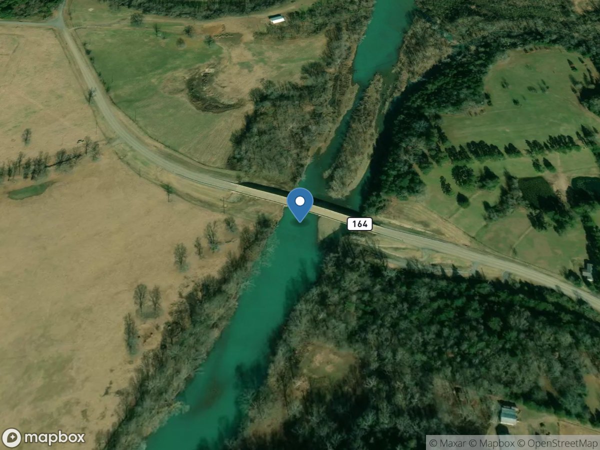 Illinois Bayou near Scottsville, AR location