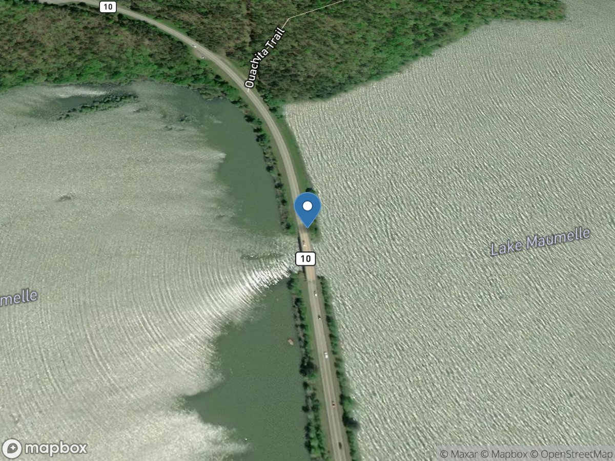 Lake Maumelle at State Highway 10 near Wye, AR location