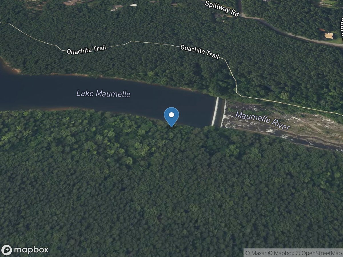 Maumelle River at Maumelle Dam at Natural Steps,AR location