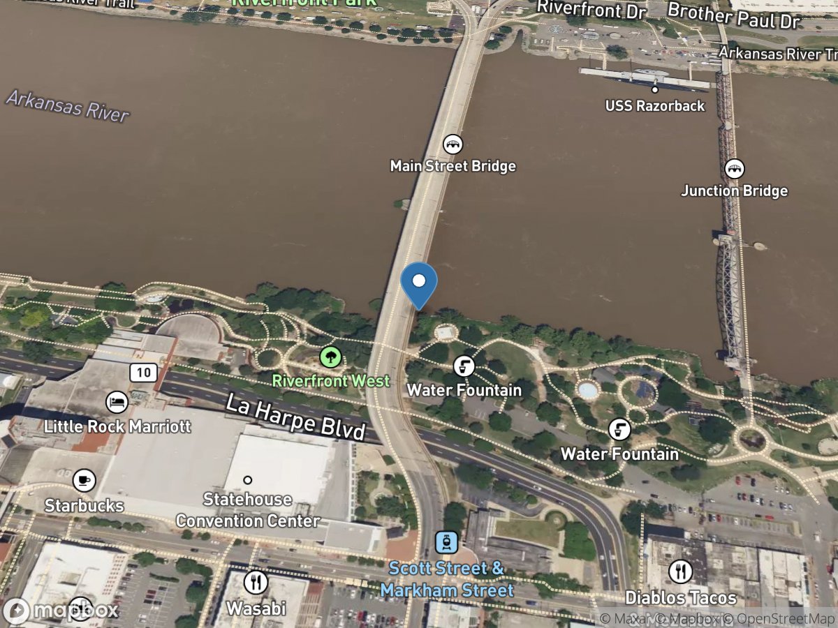 Arkansas River at Little Rock, AR location