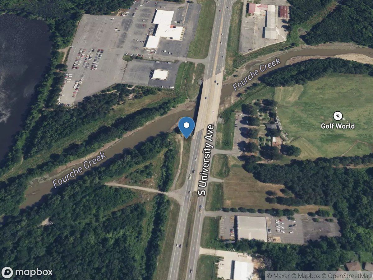 Fourche Creek at Univ. Avenue at Little Rock, AR location