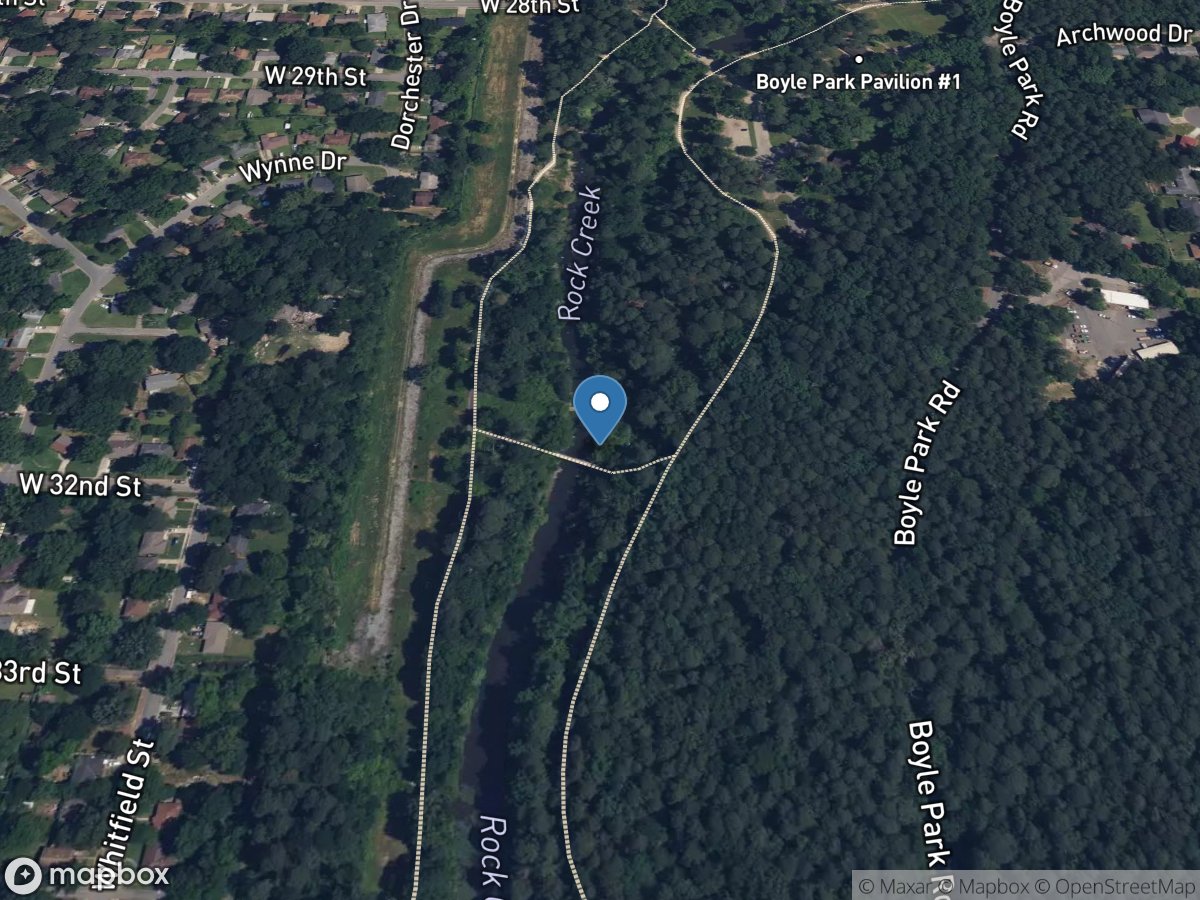 Rock Creek at 36th Street at Little Rock, AR location