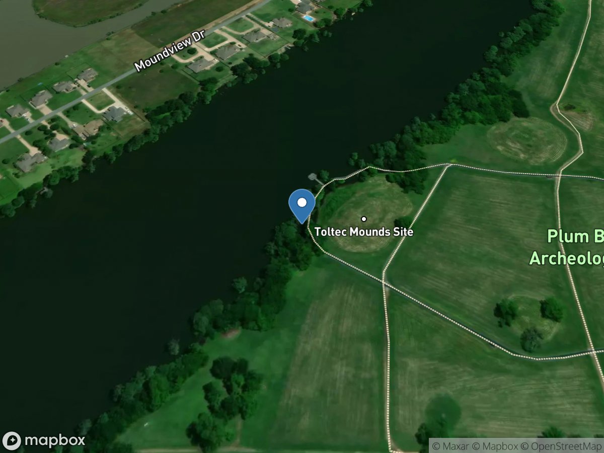 Mound Lake at Plum Bayou Mounds State Park, AR location