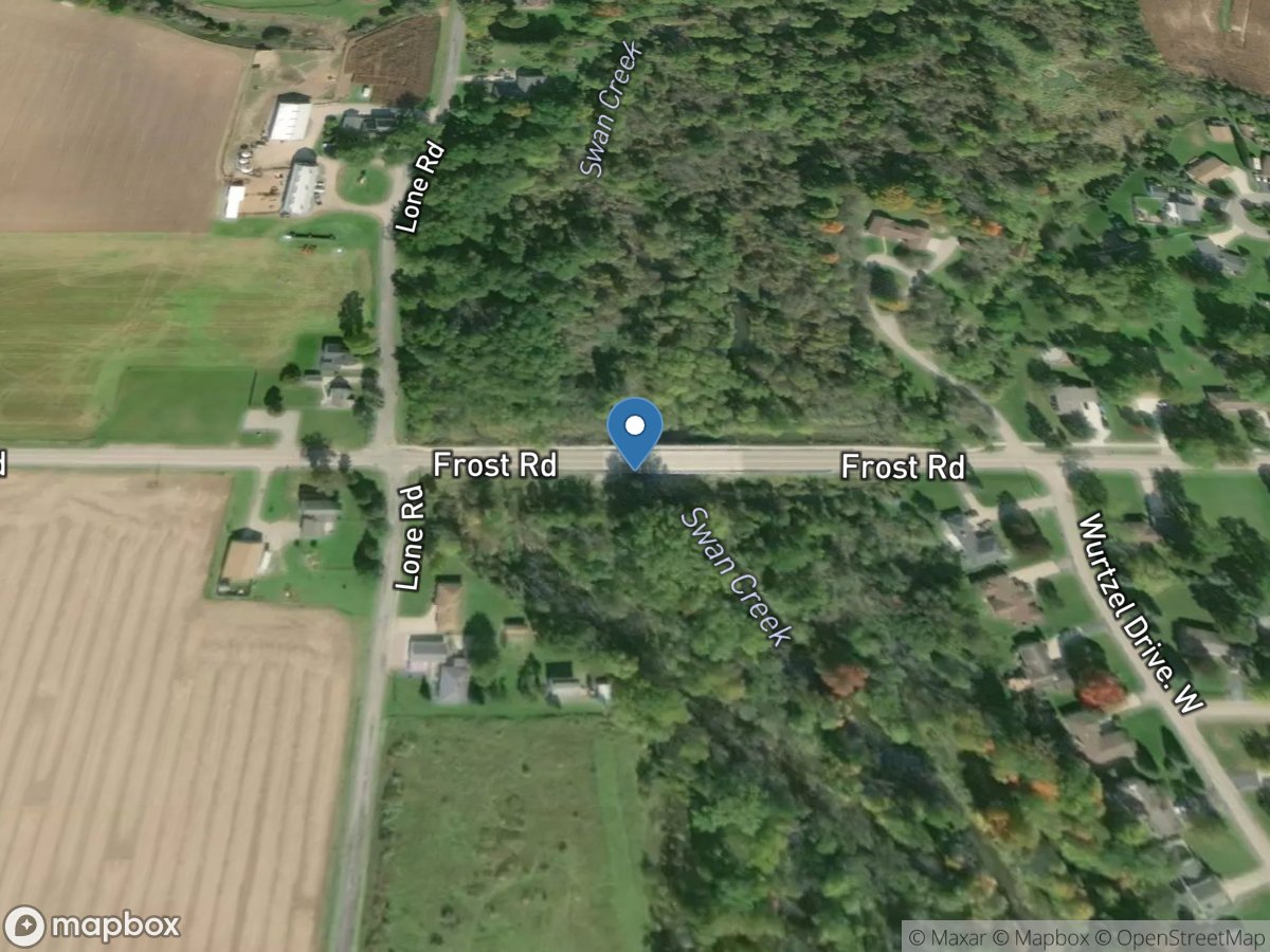 Swan Creek at Frost Road near Frost, MI location