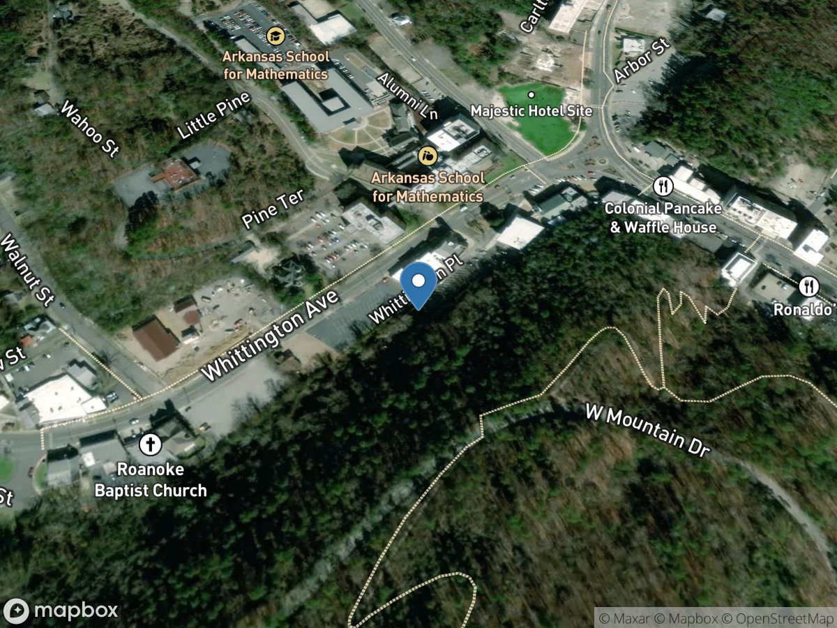 Whittington Creek at Tunnel Ent at Hot Springs, AR location