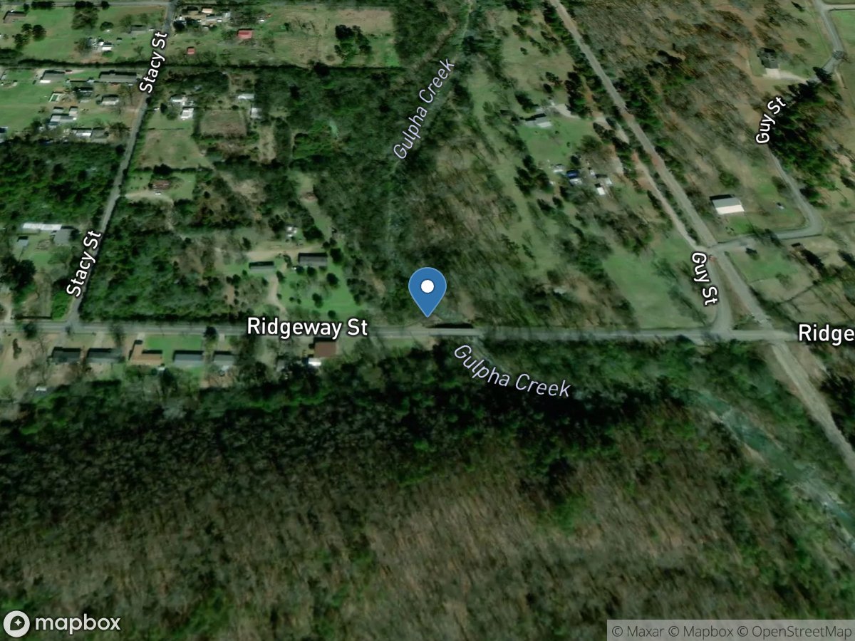 Gulpha Creek at Ridgeway St at Hot Springs, AR location