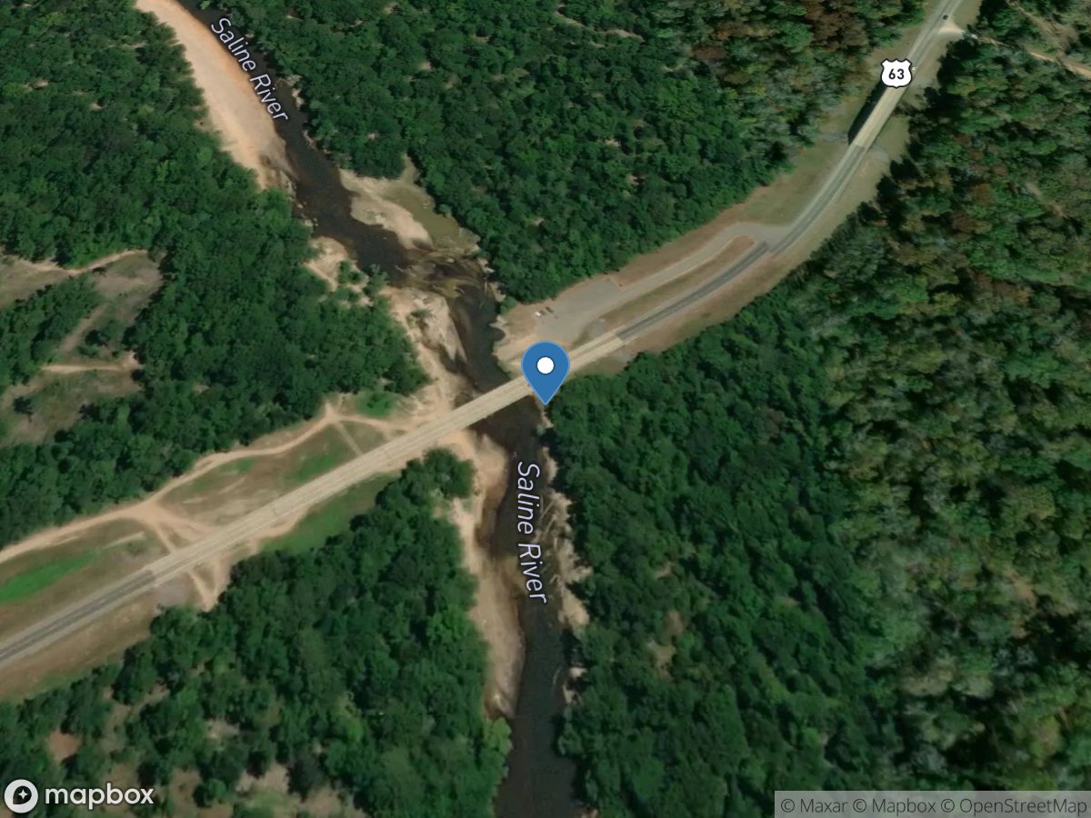 Saline River near Rye, AR location