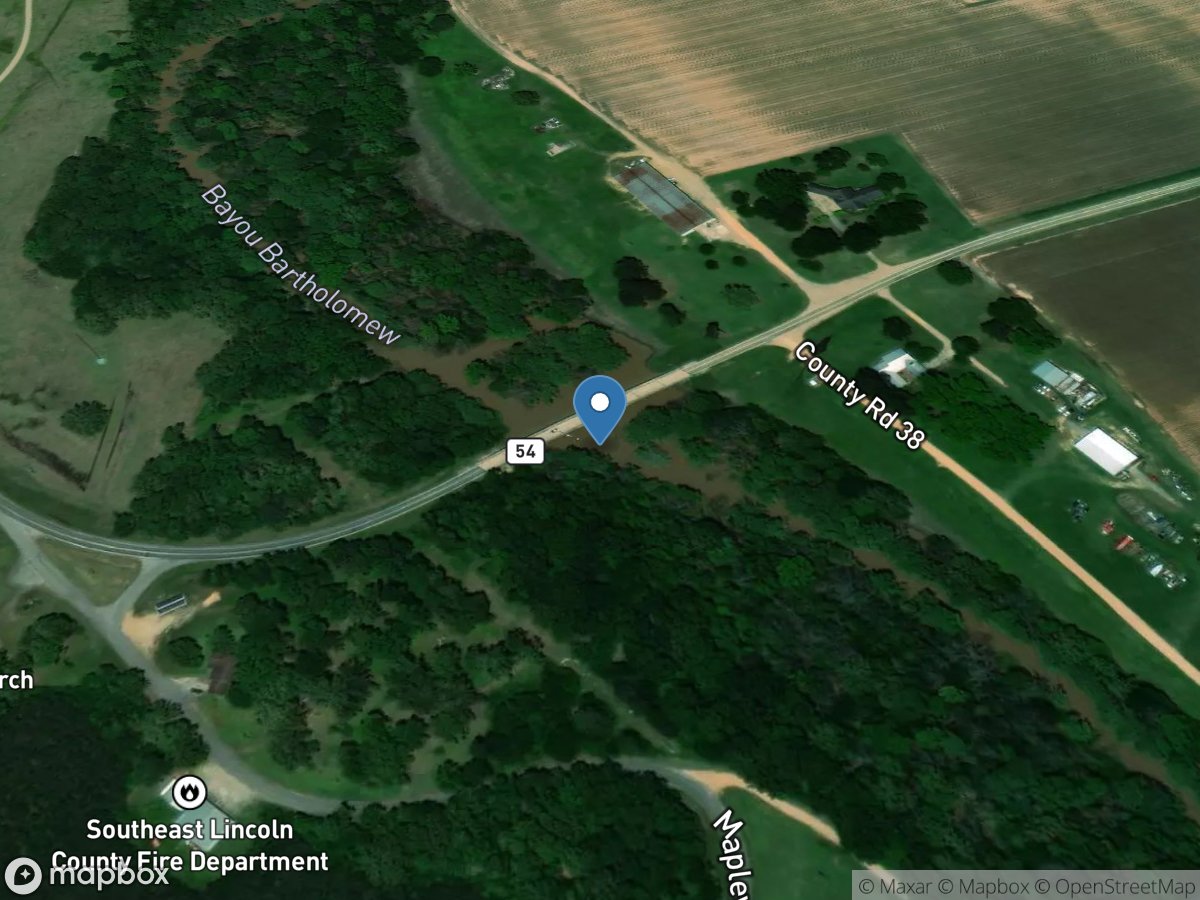 Bayou Bartholomew at Garrett Bridge, AR location