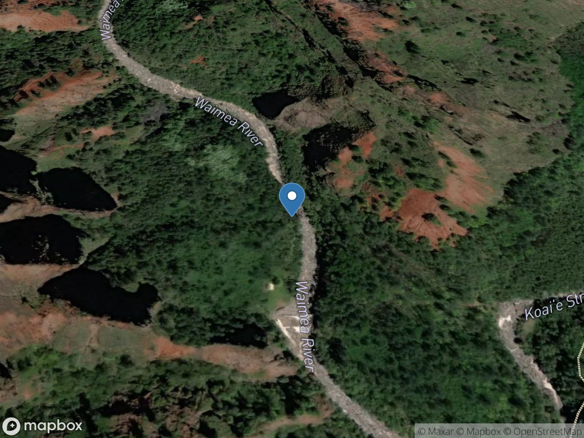 Waimea River US of Kekaha-Waiahulu Int., Kauai, HI location