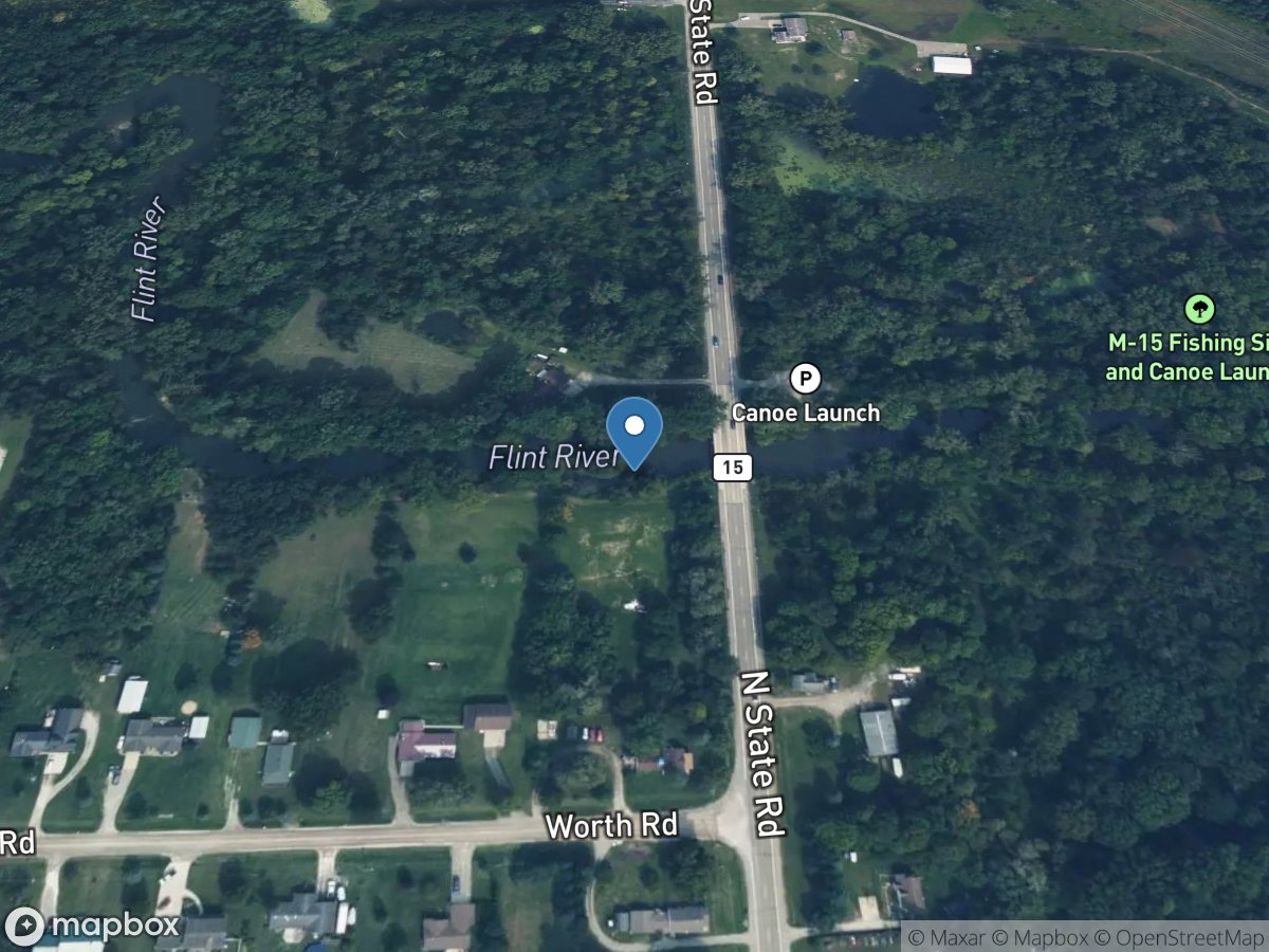 Flint River near Otisville, MI location