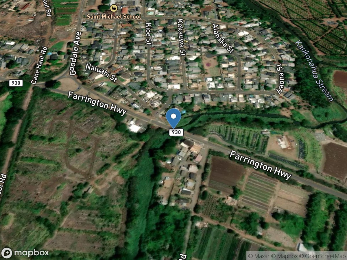 Kaukonahua Str at Waialua, Oahu, HI location