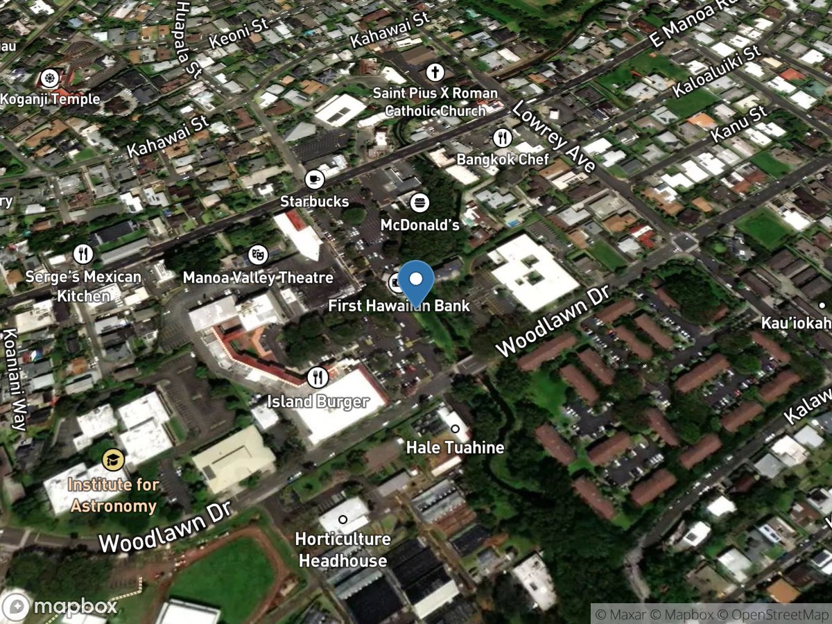 Manoa Stream at Woodlawn Drive, Oahu, HI location