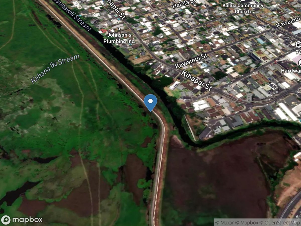 Kawainui Marsh near levee sta 15+00, Oahu, HI location